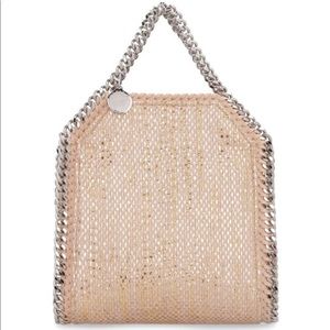 Stella McCartney Tiny Falabella Pink Woven Chenille Tote Bag